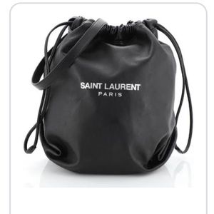 Saint Laurent Lambskin Small Teddy Bucket